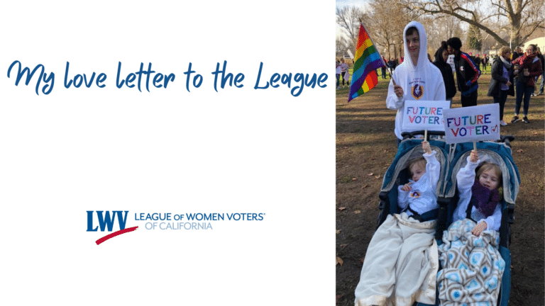 My Love Letter to the League (former ED Stephanie Doute attends rally with family)